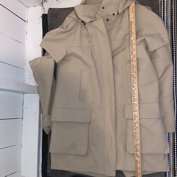 Vince Camuto Lined Trench Coat Removable Sleeves and Arms Women’s Size M - Picture 13 of 15